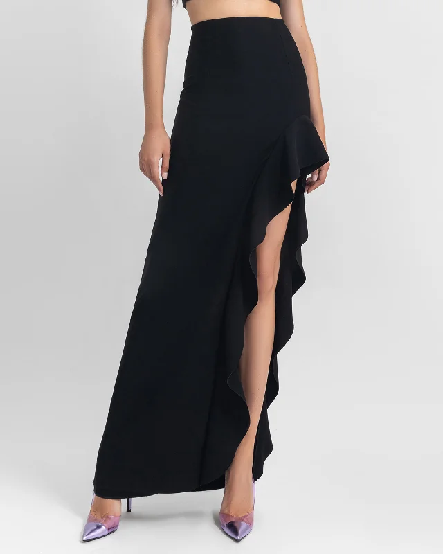 Asymmetrical Crepe Skirt